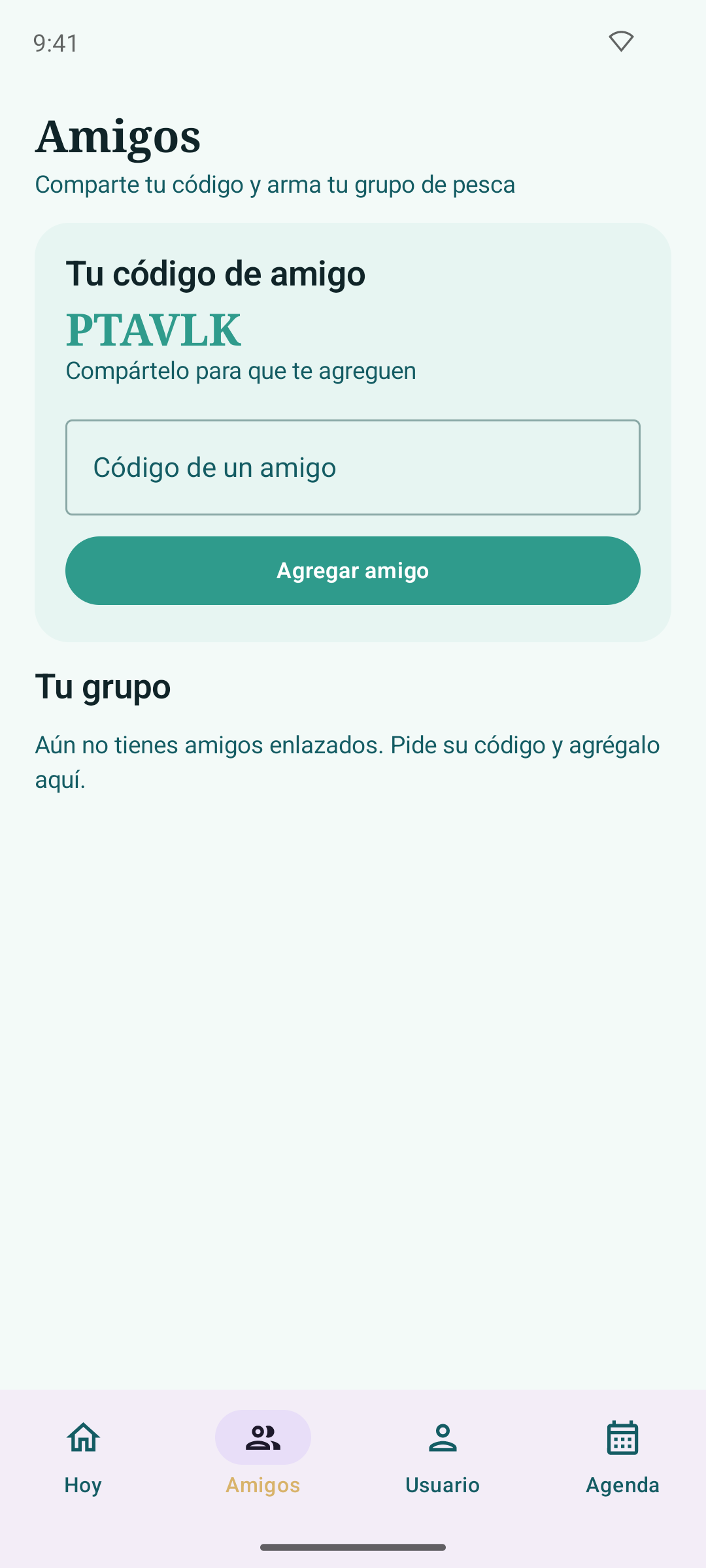 Código de amigos